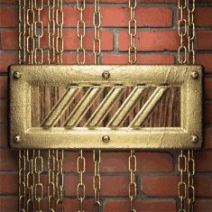 gold on brick background N49