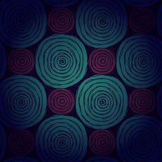 Decorative circle seamless blue pattern N2