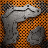 Old metal background N597