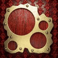 gold and wood background N236