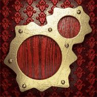 gold and wood background N237