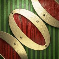 gold on green background N173