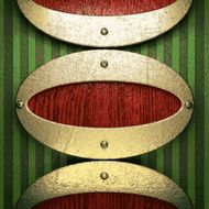 gold on green background N174