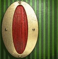 gold on green background N175