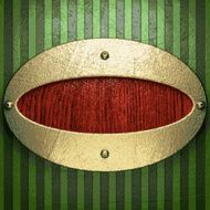 gold on green background N177