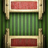 gold on green background N179