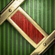 gold on green background N180