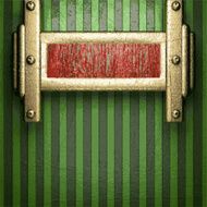 gold on green background N181