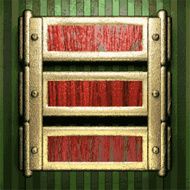 gold on green background N182