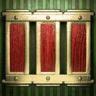 gold on green background N183