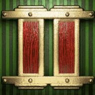 gold on green background N184