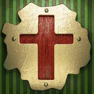 gold on green background N187