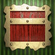 gold on green background N189