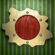 gold on green background N192