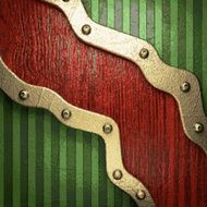 gold on green background N195