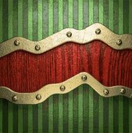 gold on green background N199