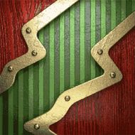gold on green background N200