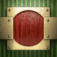 gold on green background N203