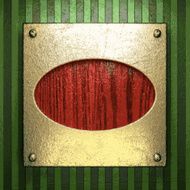 gold on green background N204