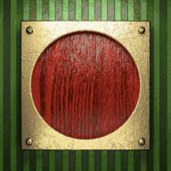 gold on green background N205