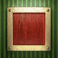 gold on green background N206