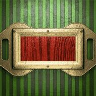 gold on green background N207