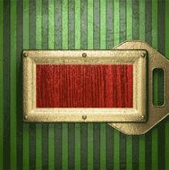 gold on green background N208