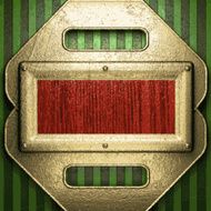 gold on green background N209