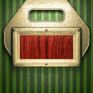 gold on green background N210