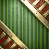 gold on green background N215