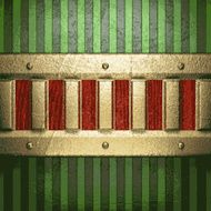 gold on green background N216
