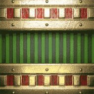 gold on green background N217
