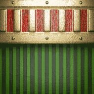 gold on green background N219