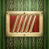 gold on green background N221