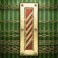 gold on green background N223