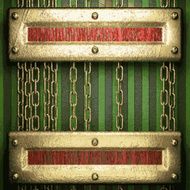 gold on green background N225