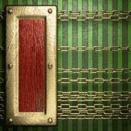 gold on green background N226