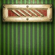 gold on green background N229