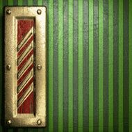 gold on green background N230