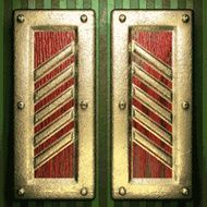gold on green background N231