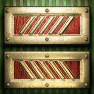 gold on green background N232