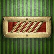 gold on green background N233