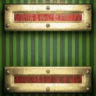 gold on green background N234