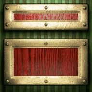 gold on green background N235