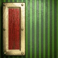 gold on green background N236