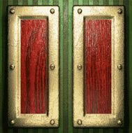 gold on green background N237