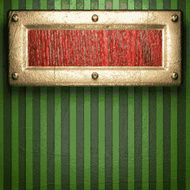 gold on green background N239