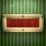 gold on green background N240