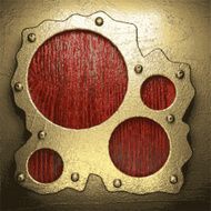 gold and wood background N295