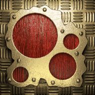 gold and wood background N422